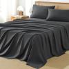 imageAndency Brown Sheets Queen Set 4 Pieces Super Soft Sheets for Queen Size Bed Microfiber Queen Sheet Set Deep Pocket Up to 16quot Hotel Luxury Breathable ampamp Cooling Bedding Sheets ampamp PillowcasesDark Grey