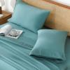 imageAndency Brown Sheets Queen Set 4 Pieces Super Soft Sheets for Queen Size Bed Microfiber Queen Sheet Set Deep Pocket Up to 16quot Hotel Luxury Breathable ampamp Cooling Bedding Sheets ampamp PillowcasesGrayish Teal