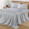 imageAndency Brown Sheets Queen Set 4 Pieces Super Soft Sheets for Queen Size Bed Microfiber Queen Sheet Set Deep Pocket Up to 16quot Hotel Luxury Breathable ampamp Cooling Bedding Sheets ampamp PillowcasesLight Grey