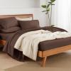imageAndency Brown Sheets Queen Set 4 Pieces Super Soft Sheets for Queen Size Bed Microfiber Queen Sheet Set Deep Pocket Up to 16quot Hotel Luxury Breathable ampamp Cooling Bedding Sheets ampamp PillowcasesBrown