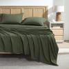 imageAndency Brown Sheets Queen Set 4 Pieces Super Soft Sheets for Queen Size Bed Microfiber Queen Sheet Set Deep Pocket Up to 16quot Hotel Luxury Breathable ampamp Cooling Bedding Sheets ampamp PillowcasesOlive Green