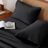 imageAndency Brown Sheets Queen Set 4 Pieces Super Soft Sheets for Queen Size Bed Microfiber Queen Sheet Set Deep Pocket Up to 16quot Hotel Luxury Breathable ampamp Cooling Bedding Sheets ampamp PillowcasesBlack