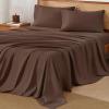 imageAndency Brown Sheets Queen Set 4 Pieces Super Soft Sheets for Queen Size Bed Microfiber Queen Sheet Set Deep Pocket Up to 16quot Hotel Luxury Breathable ampamp Cooling Bedding Sheets ampamp PillowcasesBrown