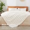 imageAndency Faux Fur Throw Blanket for Couch Soft Cozy Bubble Blankets for Women Girls White Fluffy Thick Blanket for Living Room Sofa Bed 50x60 Inches CreamCream White