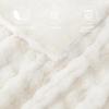 imageAndency Faux Fur Throw Blanket for Couch Soft Cozy Bubble Blankets for Women Girls White Fluffy Thick Blanket for Living Room Sofa Bed 50x60 Inches CreamCream White