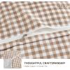 imageAndency Gingham Duvet Cover Full Size Sage Green Checkered Plaid Bedding Set 3 Pieces Soft Prewashed Microfiber Comforter Cover with Zipper Closure amp Corner TiesTan