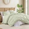 imageAndency Gingham Duvet Cover Full Size Sage Green Checkered Plaid Bedding Set 3 Pieces Soft Prewashed Microfiber Comforter Cover with Zipper Closure amp Corner TiesGreen