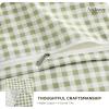 imageAndency Gingham Duvet Cover Full Size Sage Green Checkered Plaid Bedding Set 3 Pieces Soft Prewashed Microfiber Comforter Cover with Zipper Closure amp Corner TiesGreen