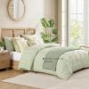 imageAndency Gingham Duvet Cover Full Size Sage Green Checkered Plaid Bedding Set 3 Pieces Soft Prewashed Microfiber Comforter Cover with Zipper Closure amp Corner TiesGreen