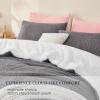 imageAndency Pink Comforter Set Queen 90x90 Soft Fluffy Thick Fleece Bedding Set Faux Fur Sherpa 3Piece Bed Comforter Sets with 2 Pillowcases for GirlsGrey