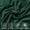 imageAndency Ruched Beige Queen Comforter Set Shabby Chic Pleated Bedding Sets 3 Pieces Lightweight Soft Boho Ruffle Bed Set for Girls Kids Women All SeasonDark Green