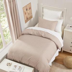 imageAndency Gingham Duvet Cover Full Size Sage Green Checkered Plaid Bedding Set 3 Pieces Soft Prewashed Microfiber Comforter Cover with Zipper Closure amp Corner TiesTan