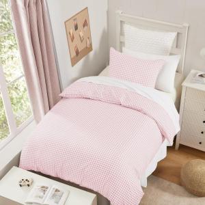 imageAndency Gingham Duvet Cover Full Size Sage Green Checkered Plaid Bedding Set 3 Pieces Soft Prewashed Microfiber Comforter Cover with Zipper Closure amp Corner TiesPink