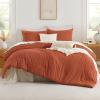 imageAndency Burnt Orange King Size Comforter Boho Terracotta Soft Warm Bedding Comforter Sets for King Bed 3 Pieces Rust Chevron Tufted Aesthetic Microfiber Lightweight Comforter Set03  Burnt Orange