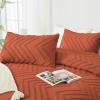 imageAndency Burnt Orange King Size Comforter Boho Terracotta Soft Warm Bedding Comforter Sets for King Bed 3 Pieces Rust Chevron Tufted Aesthetic Microfiber Lightweight Comforter Set03  Burnt Orange