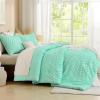 imageAndency Burnt Orange King Size Comforter Boho Terracotta Soft Warm Bedding Comforter Sets for King Bed 3 Pieces Rust Chevron Tufted Aesthetic Microfiber Lightweight Comforter Set25  Mint Green
