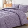 imageAndency Burnt Orange King Size Comforter Boho Terracotta Soft Warm Bedding Comforter Sets for King Bed 3 Pieces Rust Chevron Tufted Aesthetic Microfiber Lightweight Comforter Set21  Purple