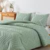 imageAndency Burnt Orange King Size Comforter Boho Terracotta Soft Warm Bedding Comforter Sets for King Bed 3 Pieces Rust Chevron Tufted Aesthetic Microfiber Lightweight Comforter Set14  Sage Green