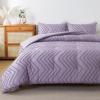 imageAndency Burnt Orange King Size Comforter Boho Terracotta Soft Warm Bedding Comforter Sets for King Bed 3 Pieces Rust Chevron Tufted Aesthetic Microfiber Lightweight Comforter Set21  Purple