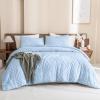 imageAndency Burnt Orange King Size Comforter Boho Terracotta Soft Warm Bedding Comforter Sets for King Bed 3 Pieces Rust Chevron Tufted Aesthetic Microfiber Lightweight Comforter Set26  Light Blue