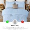 imageAndency Burnt Orange King Size Comforter Boho Terracotta Soft Warm Bedding Comforter Sets for King Bed 3 Pieces Rust Chevron Tufted Aesthetic Microfiber Lightweight Comforter Set26  Light Blue