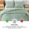 imageAndency Burnt Orange King Size Comforter Boho Terracotta Soft Warm Bedding Comforter Sets for King Bed 3 Pieces Rust Chevron Tufted Aesthetic Microfiber Lightweight Comforter Set14  Sage Green