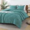 imageAndency Burnt Orange King Size Comforter Boho Terracotta Soft Warm Bedding Comforter Sets for King Bed 3 Pieces Rust Chevron Tufted Aesthetic Microfiber Lightweight Comforter Set22  Grayish Teal