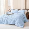 imageAndency Burnt Orange King Size Comforter Boho Terracotta Soft Warm Bedding Comforter Sets for King Bed 3 Pieces Rust Chevron Tufted Aesthetic Microfiber Lightweight Comforter Set26  Light Blue