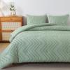 imageAndency Burnt Orange King Size Comforter Boho Terracotta Soft Warm Bedding Comforter Sets for King Bed 3 Pieces Rust Chevron Tufted Aesthetic Microfiber Lightweight Comforter Set14  Sage Green