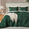 imageAndency Dark Emerald Green Oversized King Comforter Set 3 Pieces Lightweight Soft Solid Bed Comforter Oversized Fluffy Microfiber Bedding Set 120x98In 2 PillowcasesDark Green