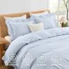 imageAndency Gingham Duvet Cover Full Blue Ruffle Farmhouse Shabby Chic Duvet Cover 3 Pieces Soft PreWashed Microfiber Duvet Cover Set with Zipper Closure amp Corner Ties 79x90InchBlue Gingham