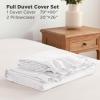 imageAndency Gingham Duvet Cover Full Blue Ruffle Farmhouse Shabby Chic Duvet Cover 3 Pieces Soft PreWashed Microfiber Duvet Cover Set with Zipper Closure amp Corner Ties 79x90InchWhite