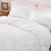 imageAndency Gingham Duvet Cover Full Blue Ruffle Farmhouse Shabby Chic Duvet Cover 3 Pieces Soft PreWashed Microfiber Duvet Cover Set with Zipper Closure amp Corner Ties 79x90InchWhite
