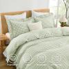 imageAndency Gingham Duvet Cover Full Blue Ruffle Farmhouse Shabby Chic Duvet Cover 3 Pieces Soft PreWashed Microfiber Duvet Cover Set with Zipper Closure amp Corner Ties 79x90InchSage Gingham