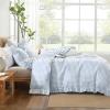 imageAndency Gingham Duvet Cover Full Blue Ruffle Farmhouse Shabby Chic Duvet Cover 3 Pieces Soft PreWashed Microfiber Duvet Cover Set with Zipper Closure amp Corner Ties 79x90InchBlue Gingham