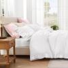 imageAndency Gingham Duvet Cover Full Blue Ruffle Farmhouse Shabby Chic Duvet Cover 3 Pieces Soft PreWashed Microfiber Duvet Cover Set with Zipper Closure amp Corner Ties 79x90InchWhite