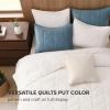 imageAndency Luxurious Velvet Quilts Oversized Queen 3Piece Herringbone Matelasse Bedspread Quilt Set Lightweight All Season Soft Coverlet Set with 2 Shams Cream WhiteCream