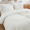 imageAndency Queen Quilt Cream White Velvet Lightweight Plush Plaid Bedspread Soft Luxury Coverlet Quilted Bedding Set 96x90 inch 2 Matching Pillowcases All SeasonCream White