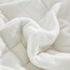 imageAndency Queen Quilt Cream White Velvet Lightweight Plush Plaid Bedspread Soft Luxury Coverlet Quilted Bedding Set 96x90 inch 2 Matching Pillowcases All SeasonCream White