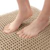 imageAndency Upgraded Waffle Bath Mat Super Absorbent NonSlip Bathroom Rug for Floors Machine Washable Mat with Tassels Rubber Backed Ultra Soft 18 x 30 Brown