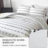 imageAndency White Boho Comforter Full Size 79x90Inch 3 Pieces 1 Bohemian Striped Comforter2 Pillowcases Aztec Geometric Triangle Arrow Summer Lightweight Microfiber Down Alternative Comforter Set03  White