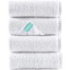 imageAndency 4 Piece Luxury Bath Towel Set for Children 100 Cotton Fast Drying Towels UltraSoft amp Highly Absorbent Hotel and Spa Grade Ideal for Everyday Use White 13x13 Inches
