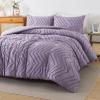 imageAndency Burnt Orange King Size Comforter Boho Terracotta Soft Warm Bedding Comforter Sets for King Bed 3 Pieces Rust Chevron Tufted Aesthetic Microfiber Lightweight Comforter Set21  Purple