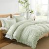 imageAndency Gingham Duvet Cover Full Blue Ruffle Farmhouse Shabby Chic Duvet Cover 3 Pieces Soft PreWashed Microfiber Duvet Cover Set with Zipper Closure amp Corner Ties 79x90InchSage Gingham