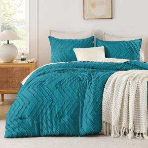 imageAndency Burnt Orange King Size Comforter Boho Terracotta Soft Warm Bedding Comforter Sets for King Bed 3 Pieces Rust Chevron Tufted Aesthetic Microfiber Lightweight Comforter Set17  Turquoise