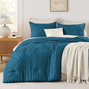 imageAndency Burnt Orange King Size Comforter Boho Terracotta Soft Warm Bedding Comforter Sets for King Bed 3 Pieces Rust Chevron Tufted Aesthetic Microfiber Lightweight Comforter Set23  Teal