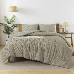 imageAndency Burnt Orange King Size Comforter Boho Terracotta Soft Warm Bedding Comforter Sets for King Bed 3 Pieces Rust Chevron Tufted Aesthetic Microfiber Lightweight Comforter Set18  Oatmeal