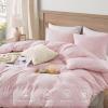 imageAndency Blue Gingham Duvet Cover Full 100 Wash Cotton Linen Like Textured Breathable Comforter Cover Set 3 Piece Classic YarnDyed Checkered Plaid Bedding Set 7990Pink