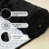 imageAndency Cream Soft Area Rugs for Living Room Bedroom 4x6 Fluffy Shaggy Bedside Rug NonSlip Large Shag Fuzzy Plush Carpets for Bedroom Kids Dorm Nursery Home Decor AestheticBlack