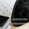 imageAndency Cream Soft Area Rugs for Living Room Bedroom 4x6 Fluffy Shaggy Bedside Rug NonSlip Large Shag Fuzzy Plush Carpets for Bedroom Kids Dorm Nursery Home Decor AestheticBlack